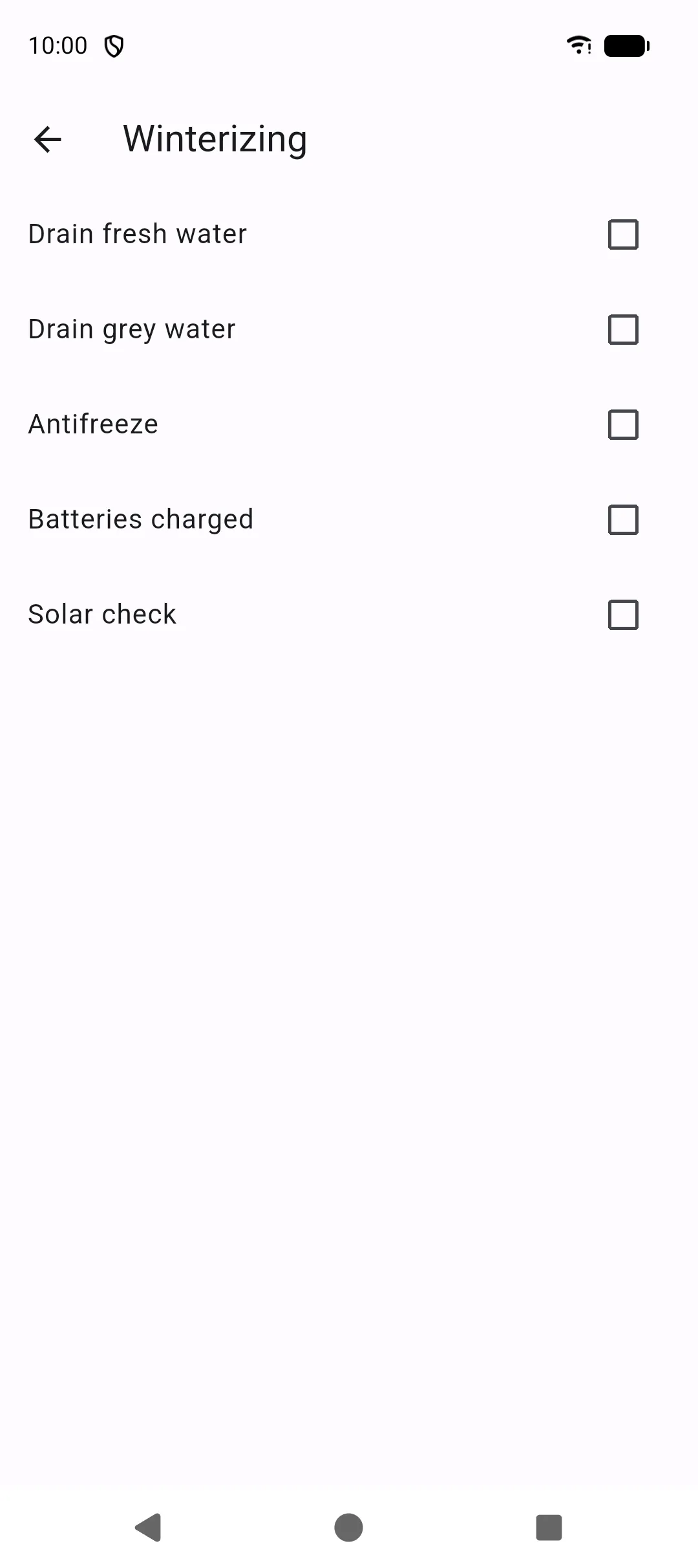Checklist run