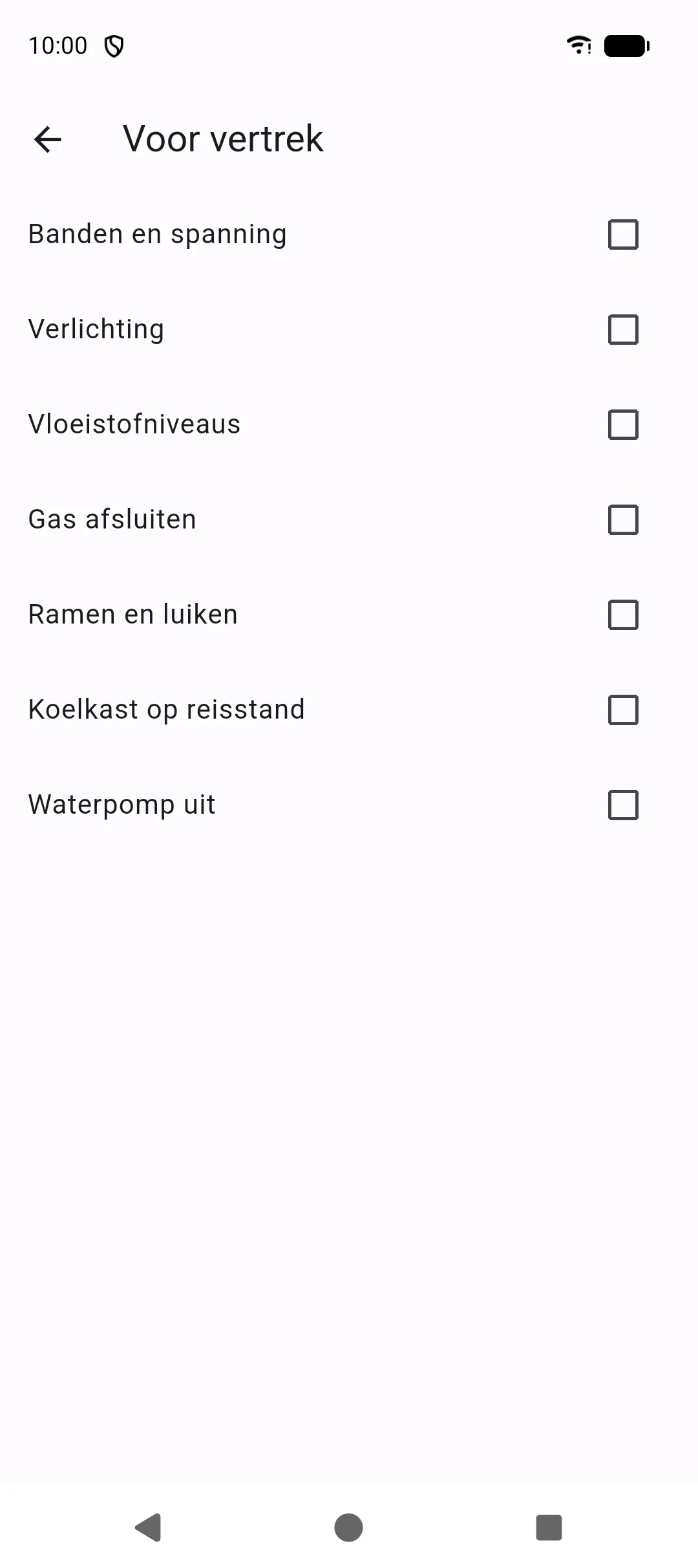 Checklist run