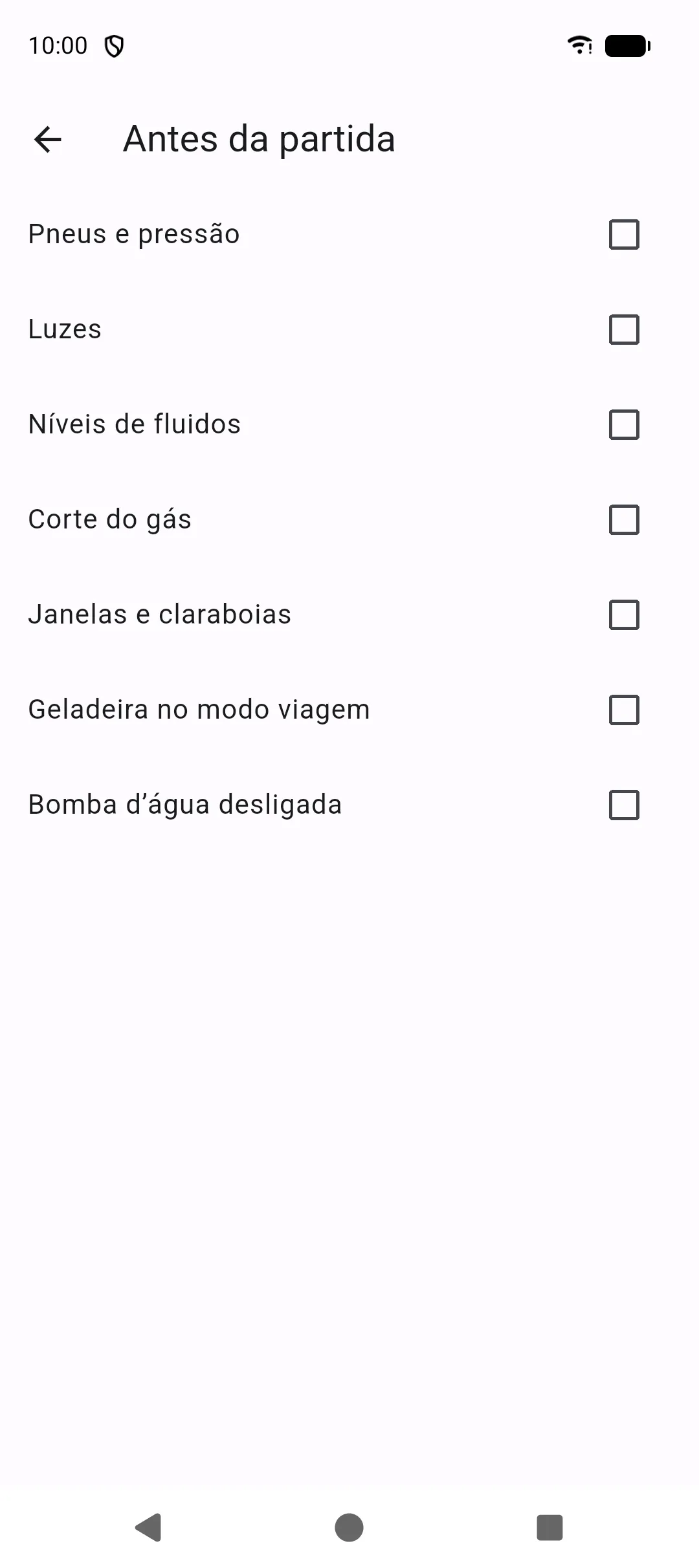 Checklist run