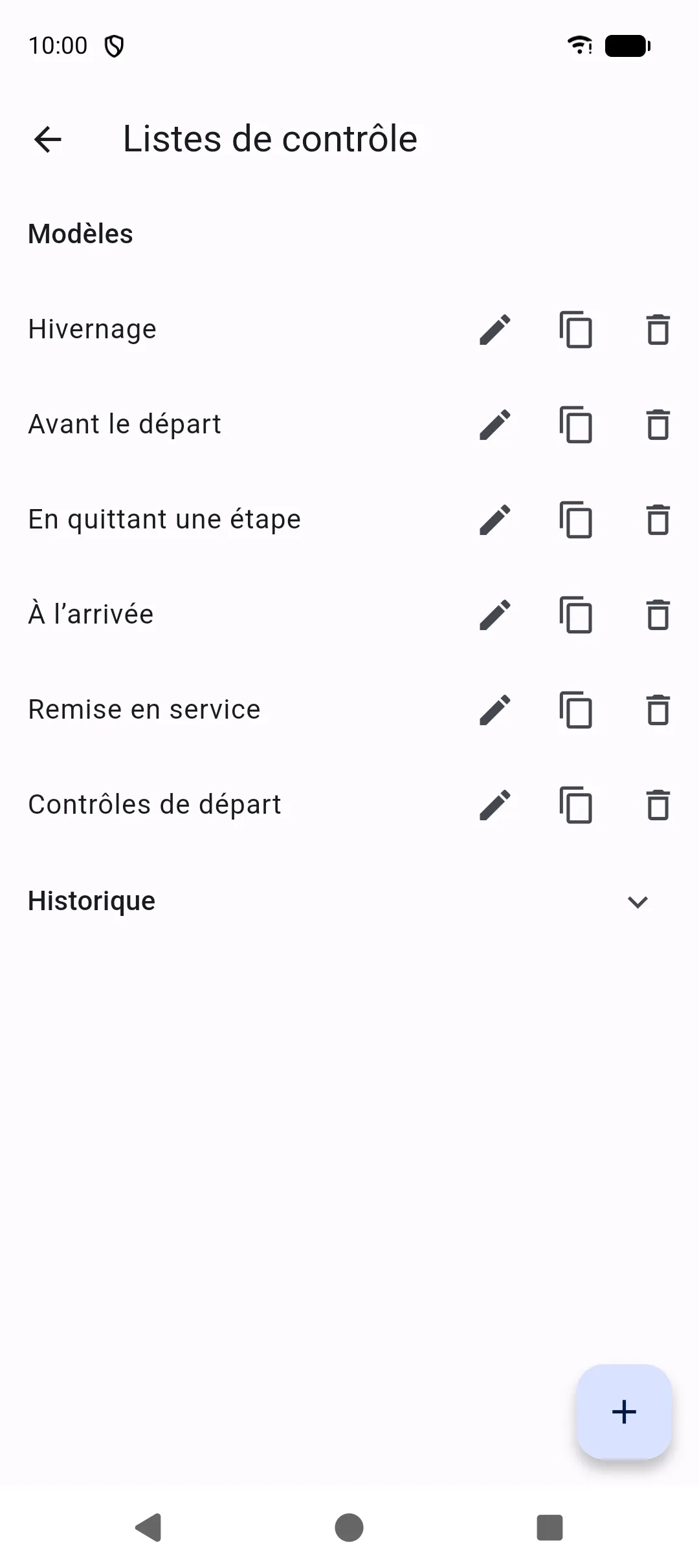 Checklists